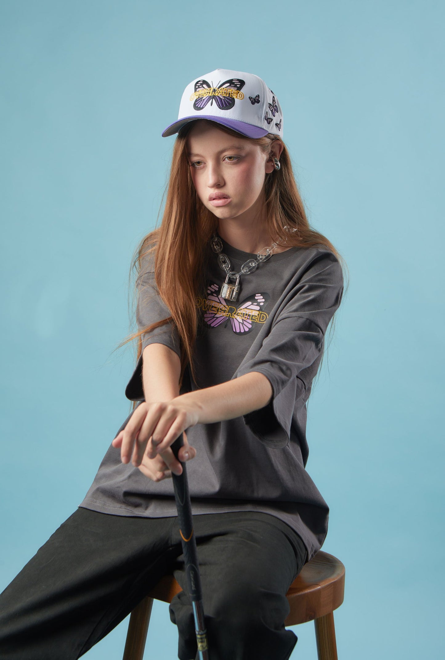 Overrated CAMISETA GRIS BUTTERFLY