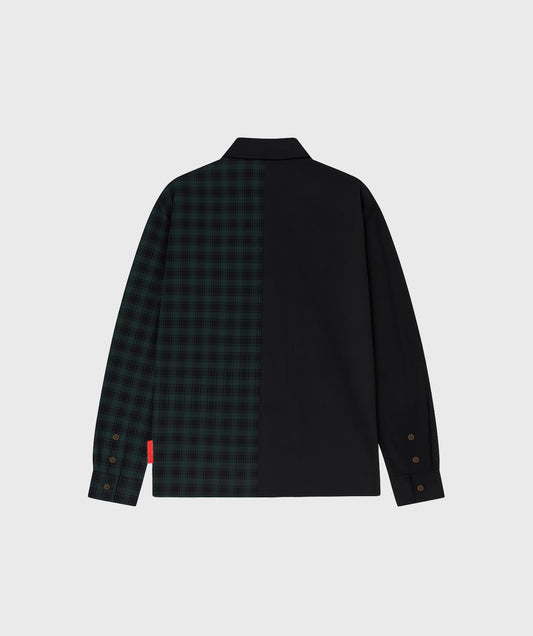 OVERRATED GREEN AND BLACK SHIRT