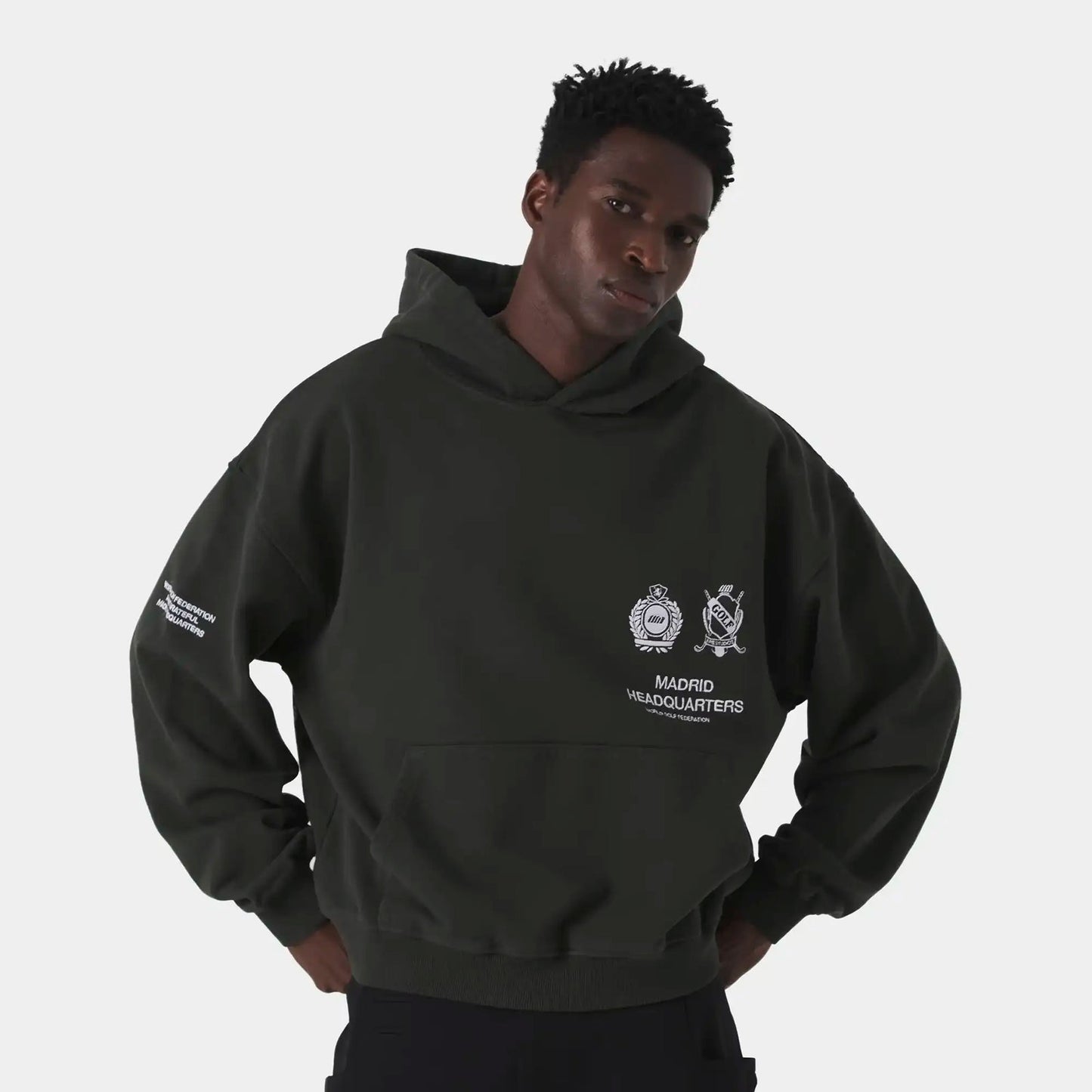 Eme Estudio Crown Navy Oversized Hoodie