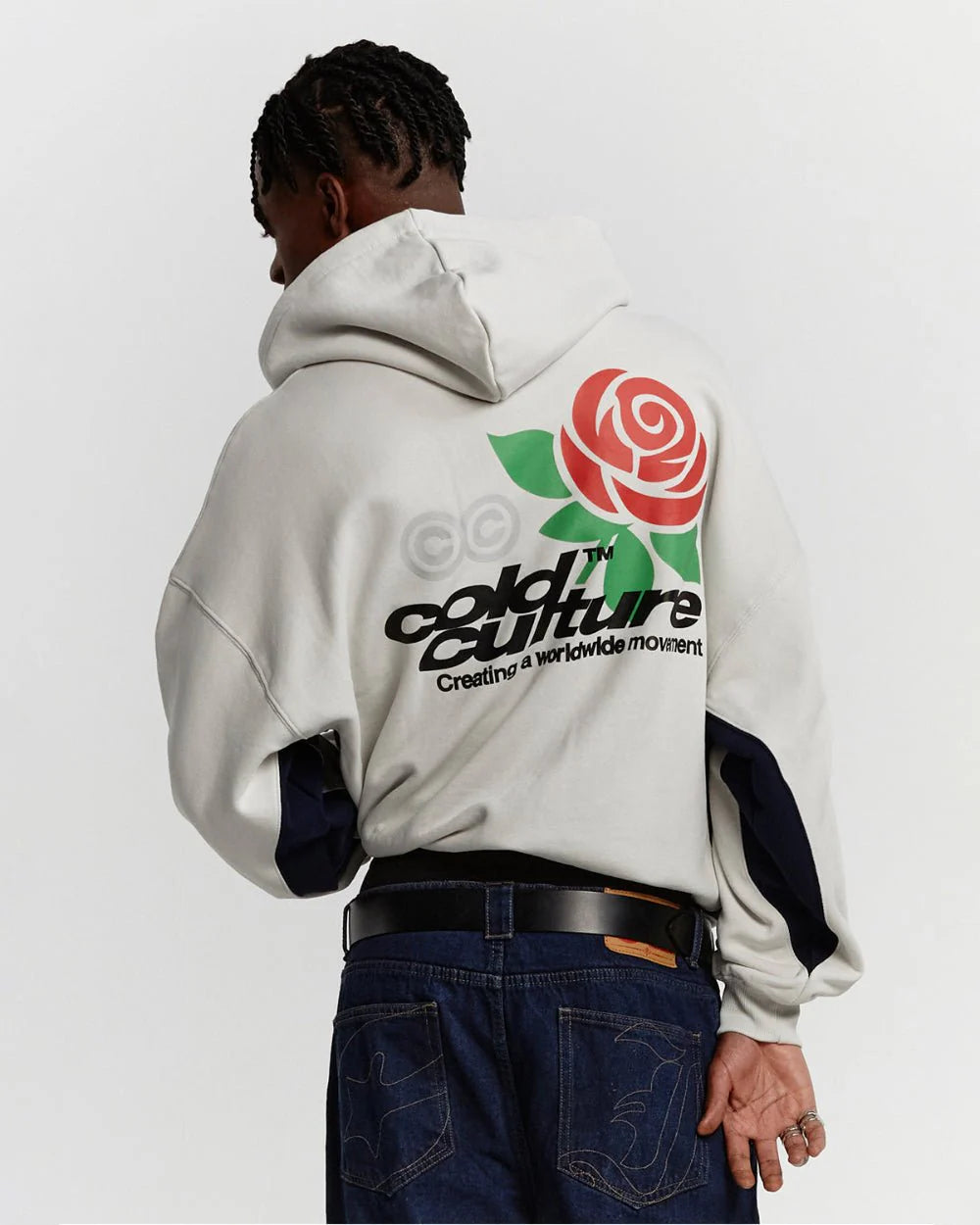 COLD CULTURE ROSE HOODIE PEARL GREY