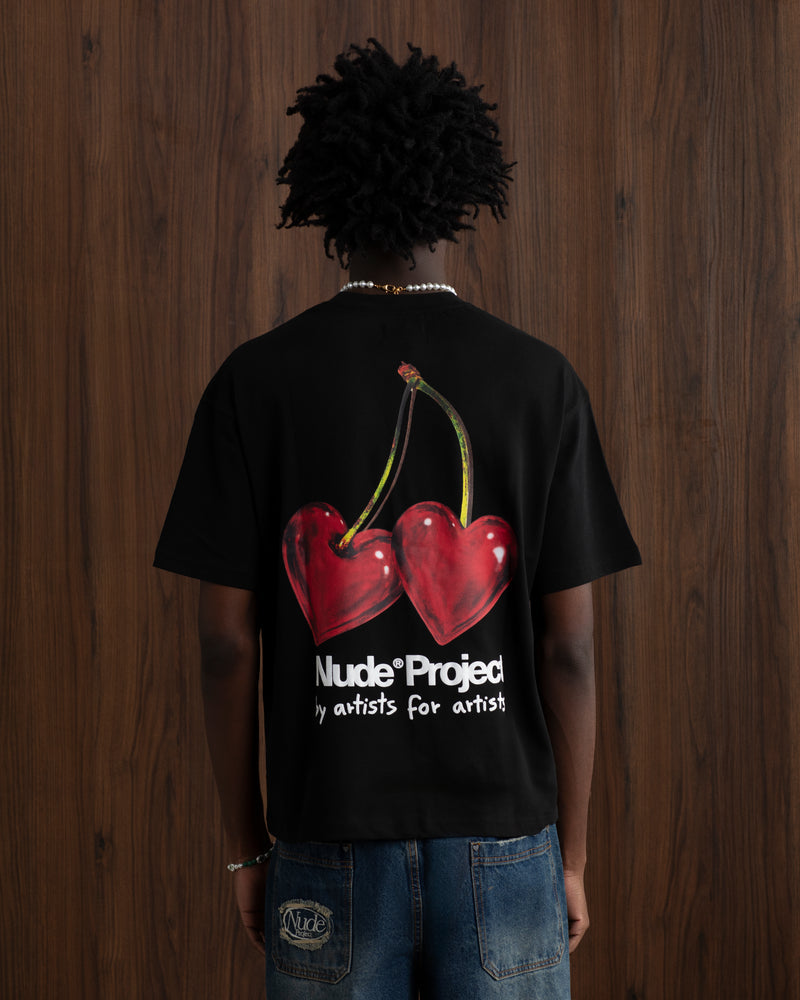 Nude project Camiseta Juicy Cherry Negra