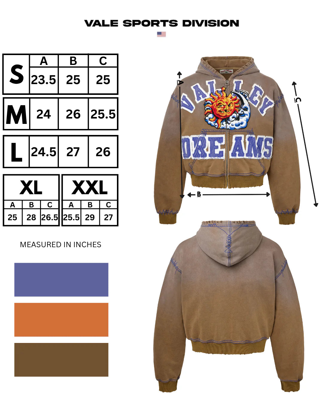 VALLEY FOREVER SUNNY ZIP UP BROWN