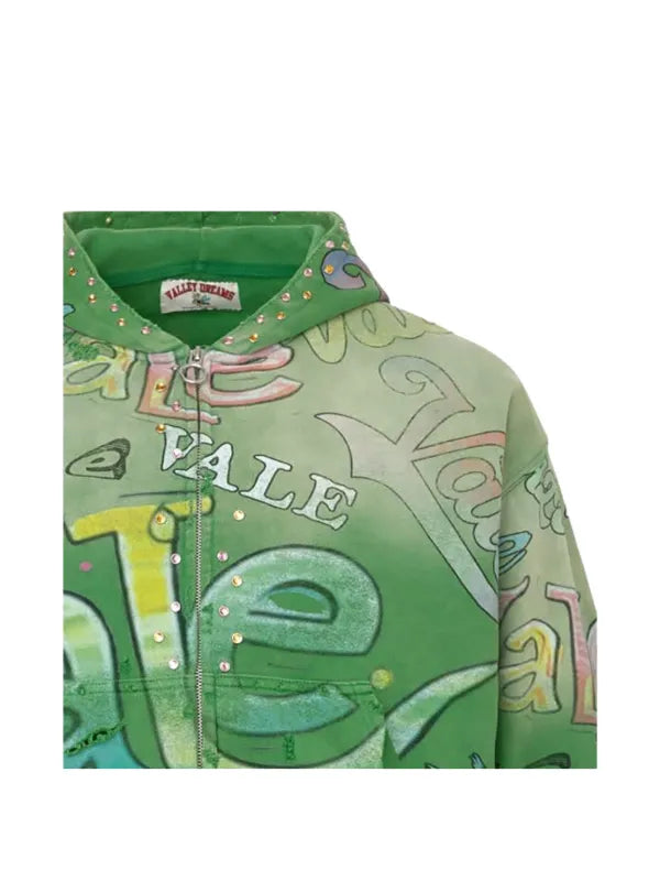 Valley Forever Spearmint Zip-Up Hoodie Green