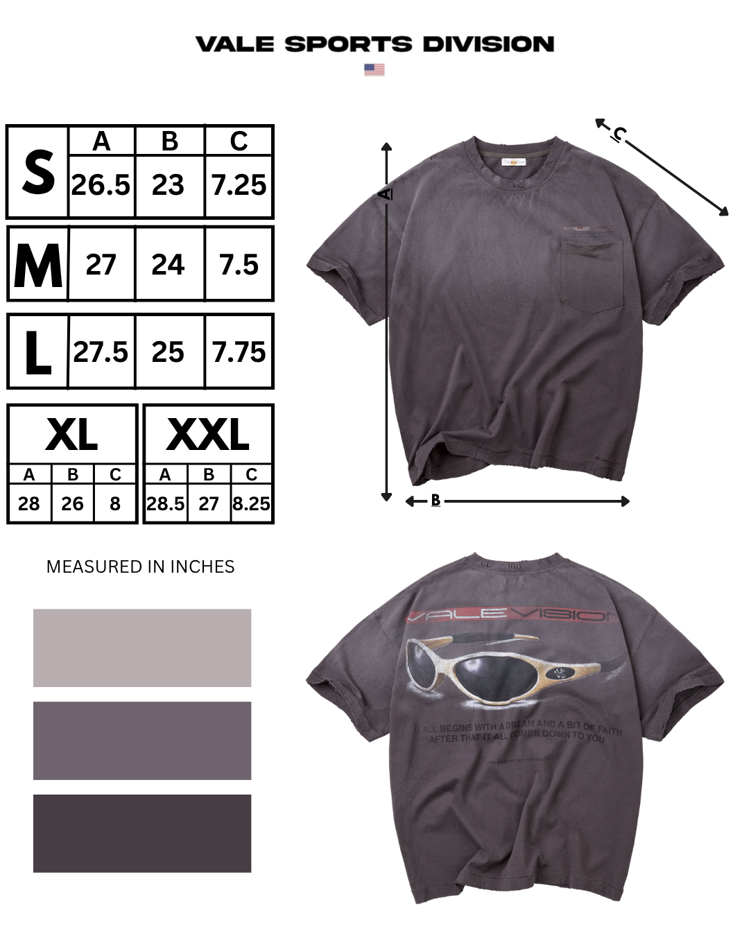 VISION TEE [CHARCOAL