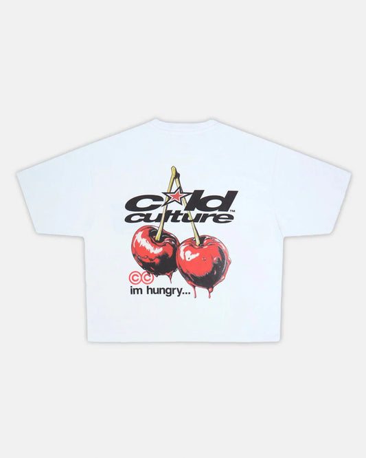 COLD CULTURE CHERRY TEE WHITE