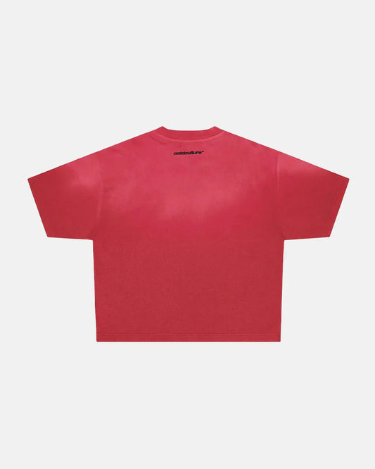 COLD CULTURE CROSSED SCRIPT TEE RED