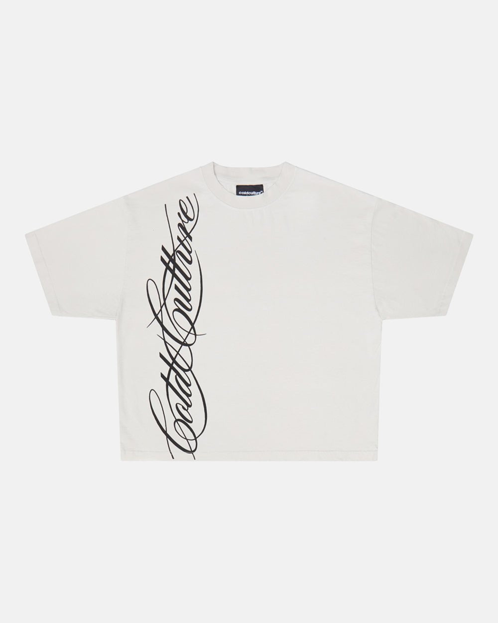 COLD CULTURE SCRIPT TEE LIGHT GREY
