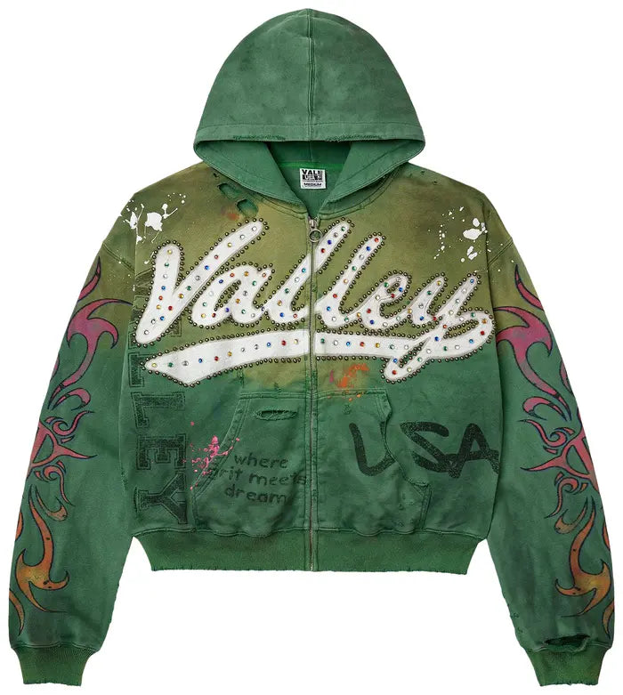 Vale Folerever Valley Dreams Inferno Zip Up Green