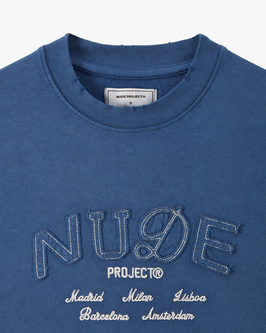 Coffee Break Tee Washed Navy - Nude project
