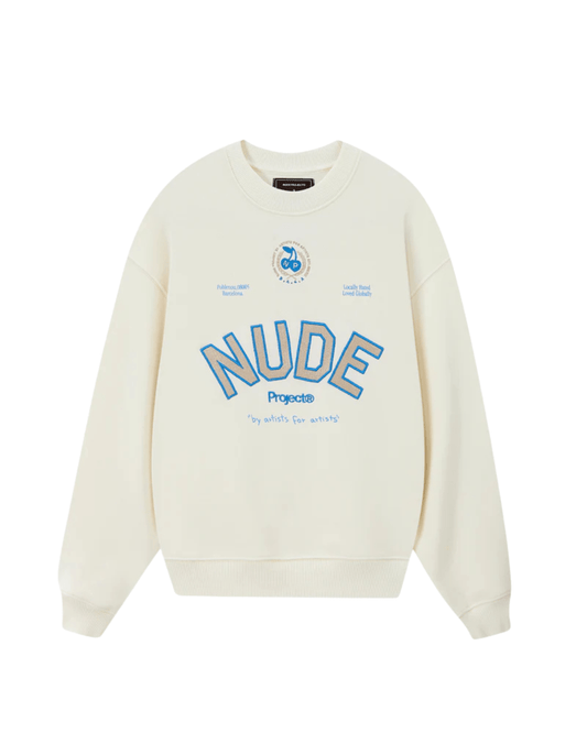 Moletom Nude Project Varsity Marshmallow Off White