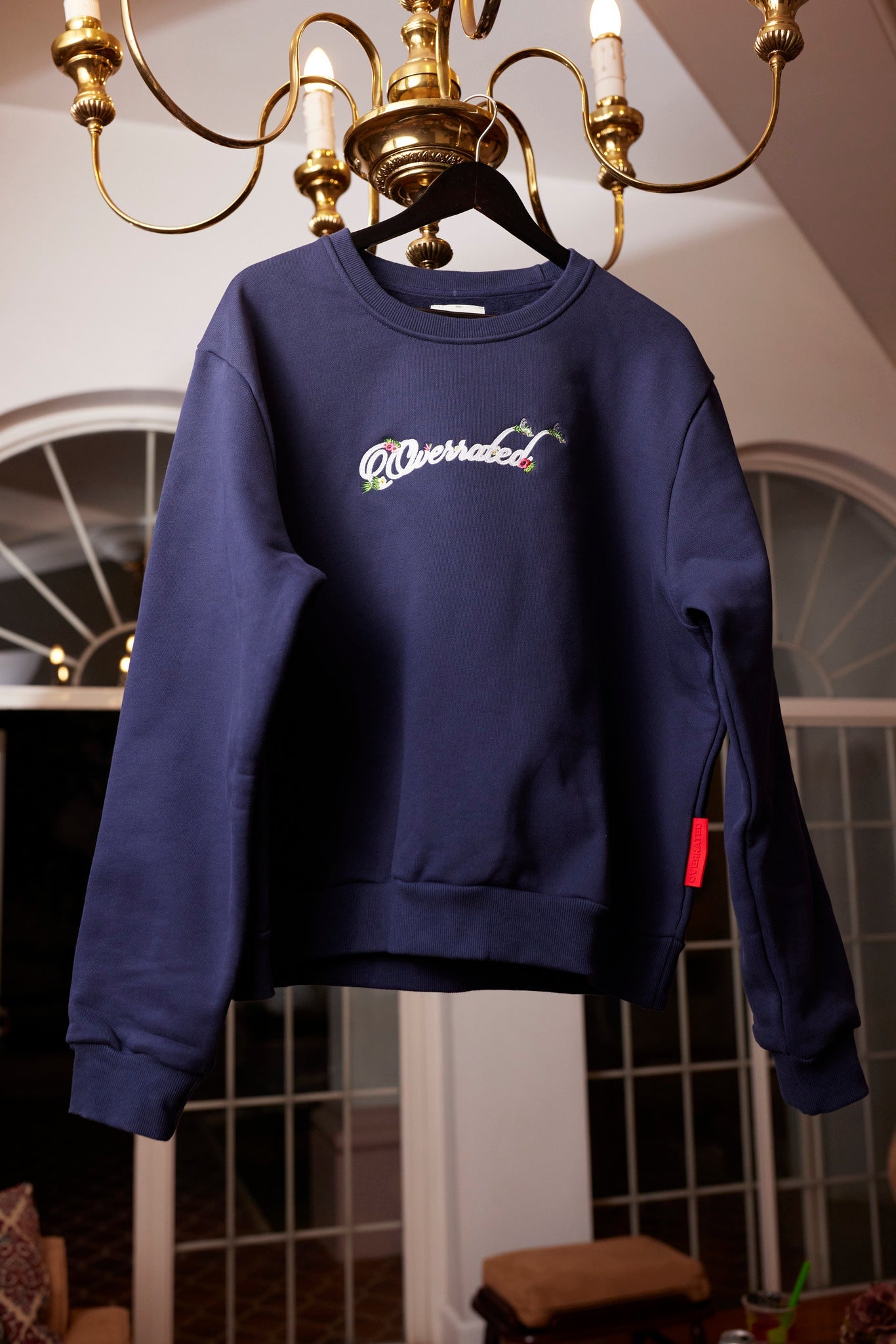 SUDADERA OVERRATED FLOWERS Navy