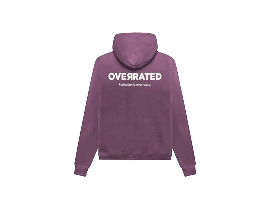 HOODIE OVERRATED LILA