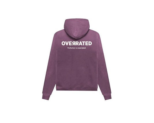 HOODIE OVERRATED LILA