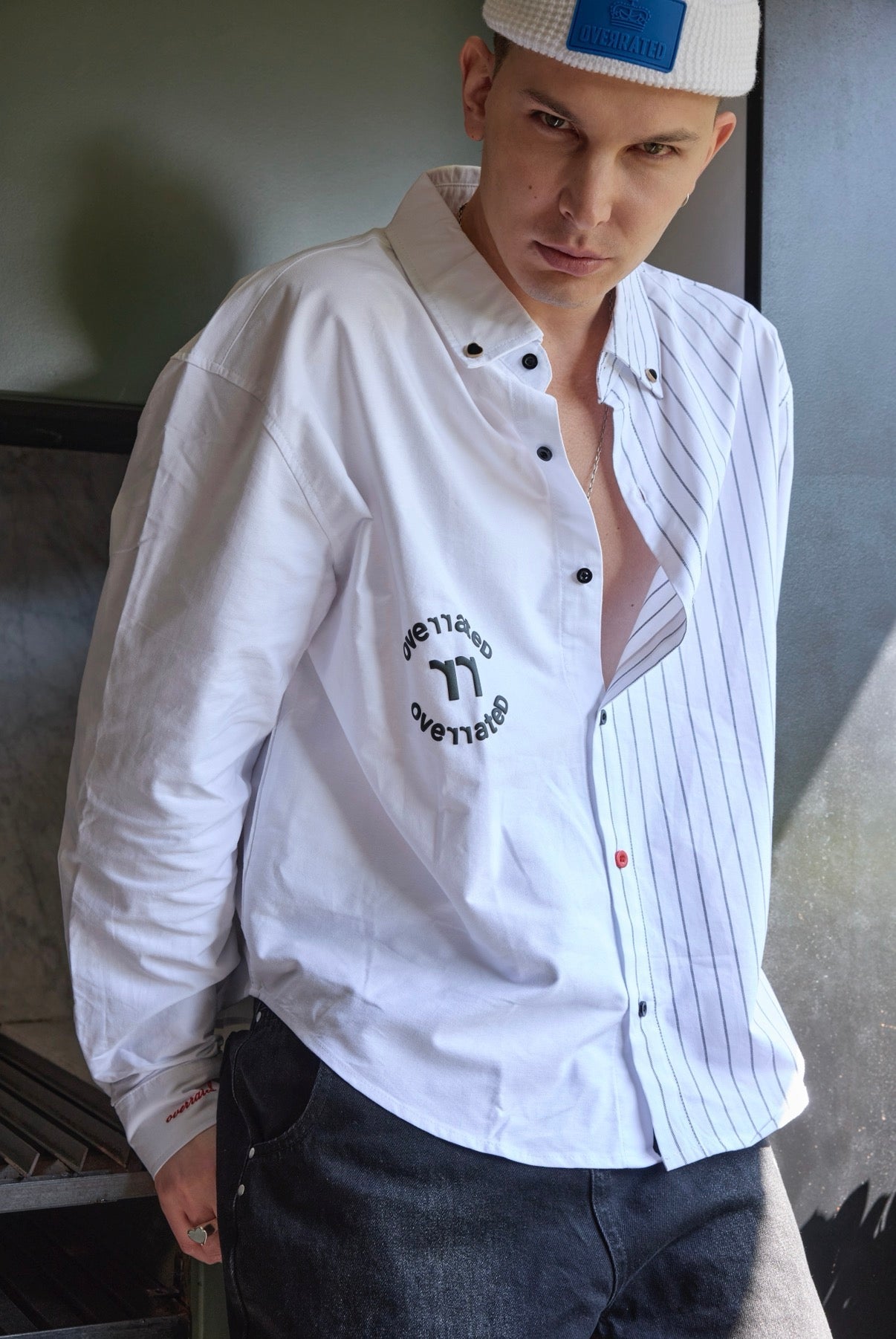 CAMISA SPLIT STRIPE OVERRATED