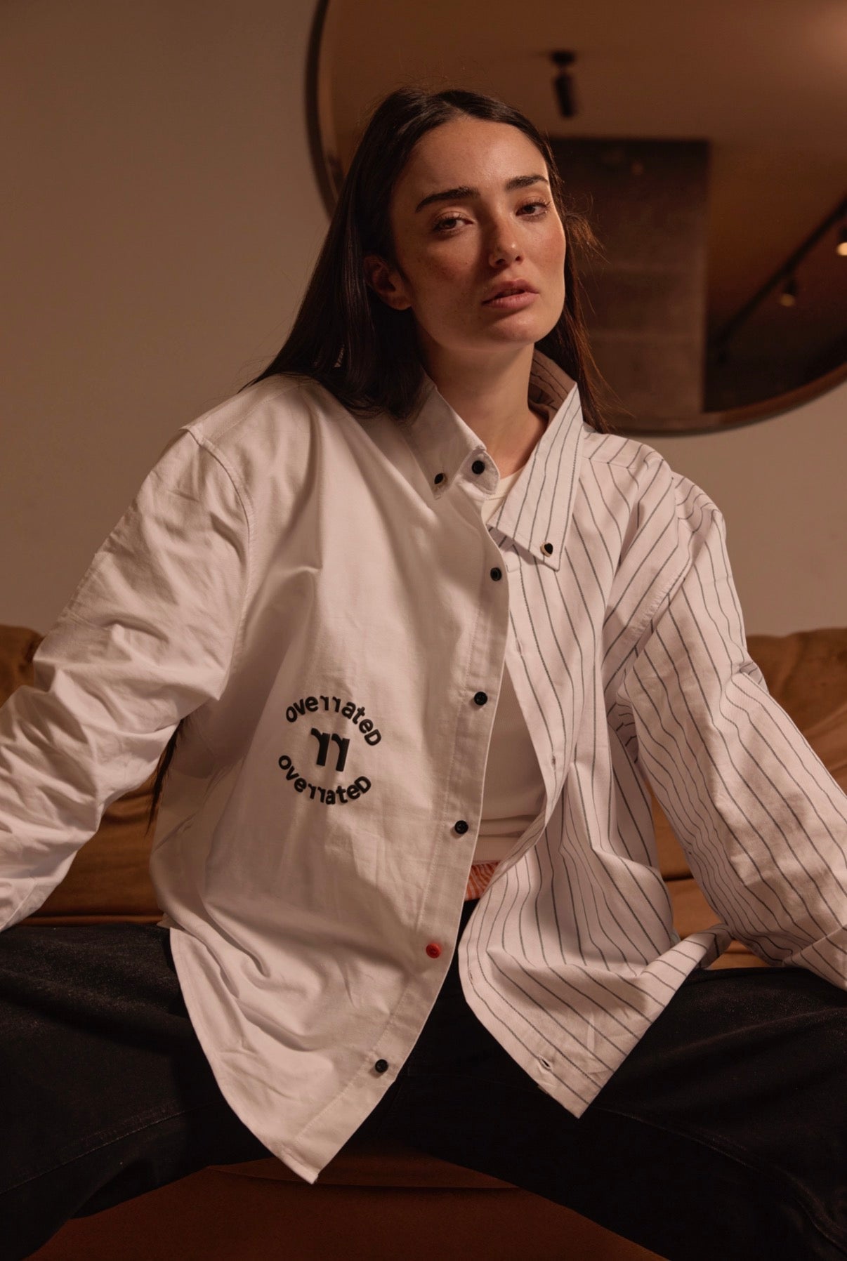 CAMISA SPLIT STRIPE OVERRATED