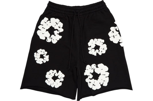 Shorts denim Tears The Cotton Wreath en negro