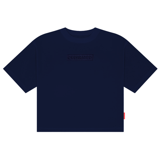 Overrated CAMISETA BOXY FIT NATURE LINES FLOWERS AZUL RR