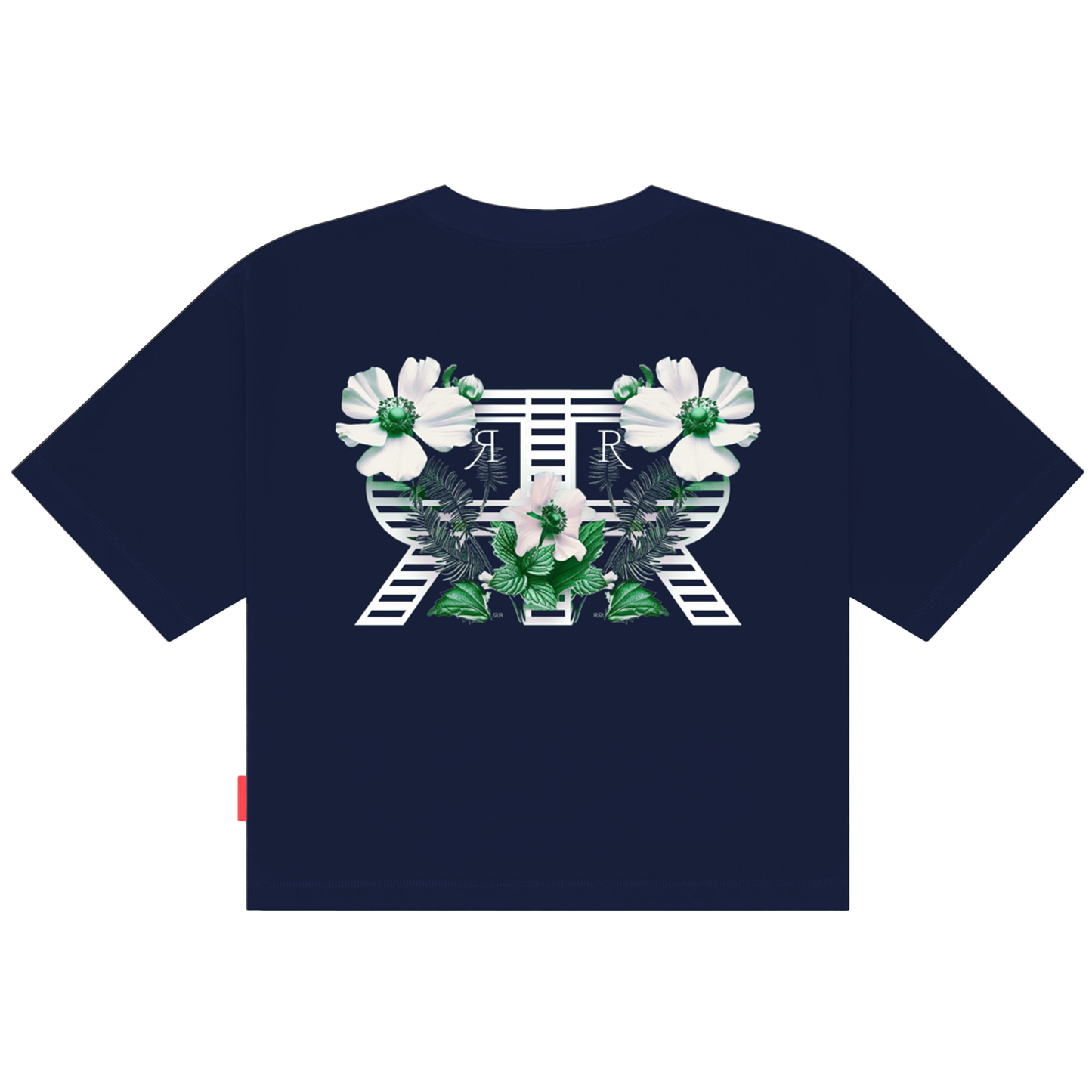 Overrated CAMISETA BOXY FIT NATURE LINES FLOWERS AZUL RR