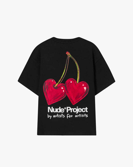 Nude project Camiseta Juicy Cherry Negra