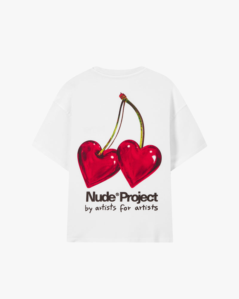 Nude project Camiseta Juicy Cherry Blanca