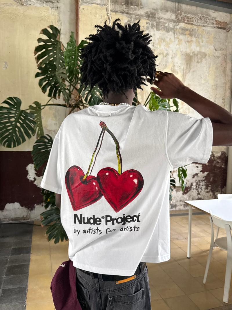 Nude project Camiseta Juicy Cherry Blanca