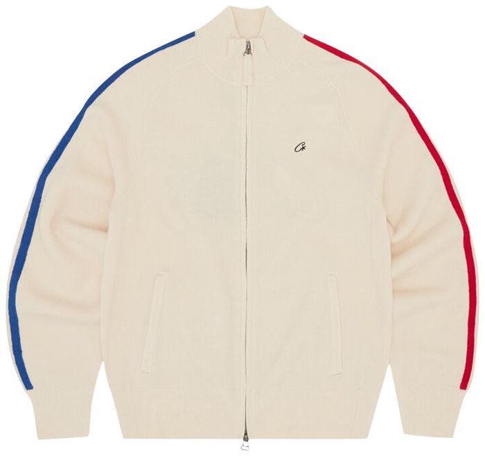 Hoodie Corteiz Knit Zip Up Fleece 'Cream