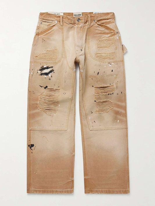 Pantalon Branko Carpenter Straight-Leg Distressed Jeans