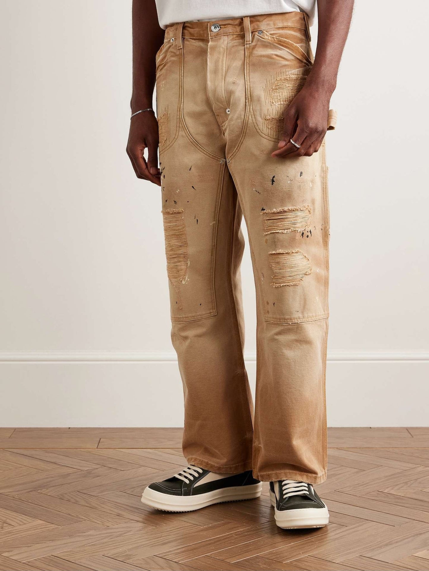 Pantalon Branko Carpenter Straight-Leg Distressed Jeans