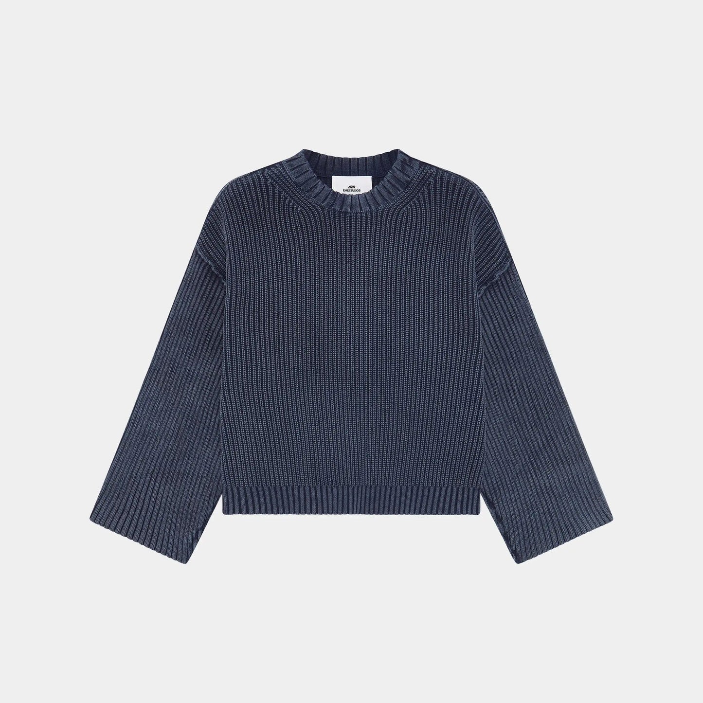 EME ESTUDIO Collective Slate Blue Knit Sweater