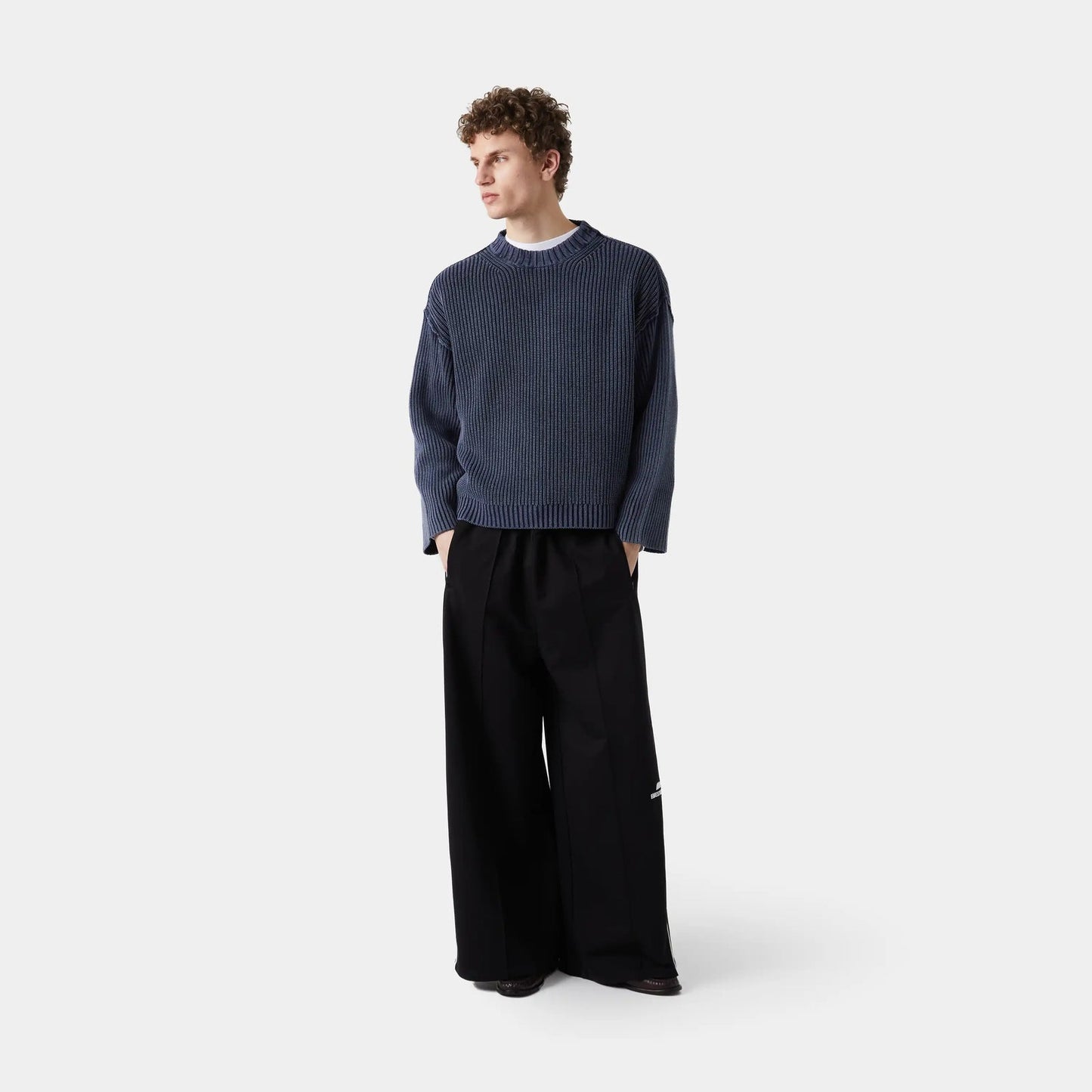 EME ESTUDIO Collective Slate Blue Knit Sweater