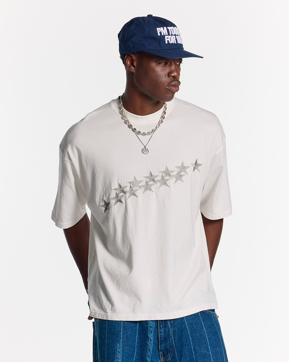 Cold Culture STARS TEE IVORY WHITE
