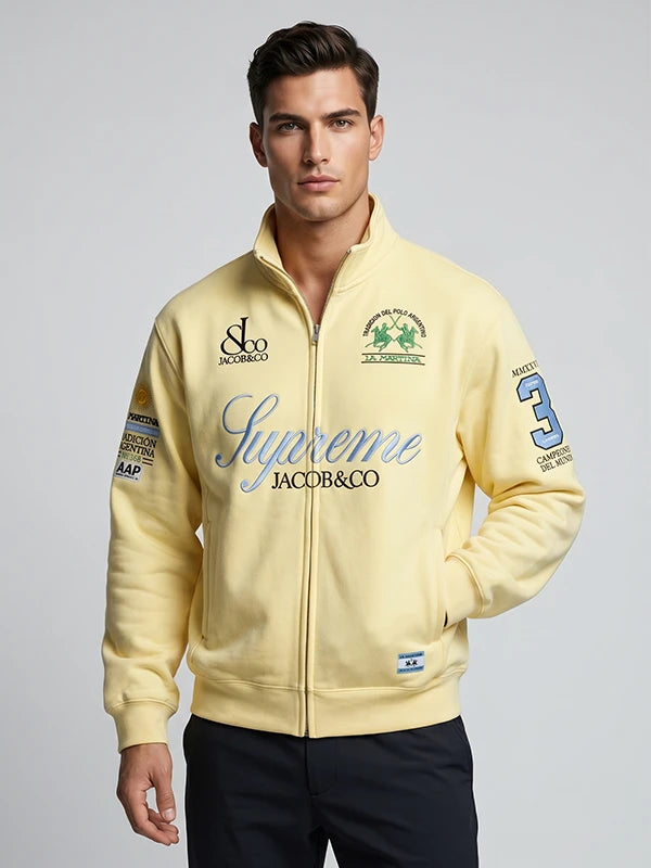 Supreme La Martina Zip Up Sweatshirt yellow