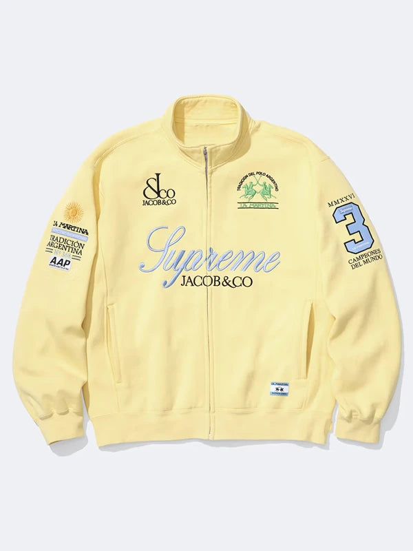 Supreme La Martina Zip Up Sweatshirt yellow