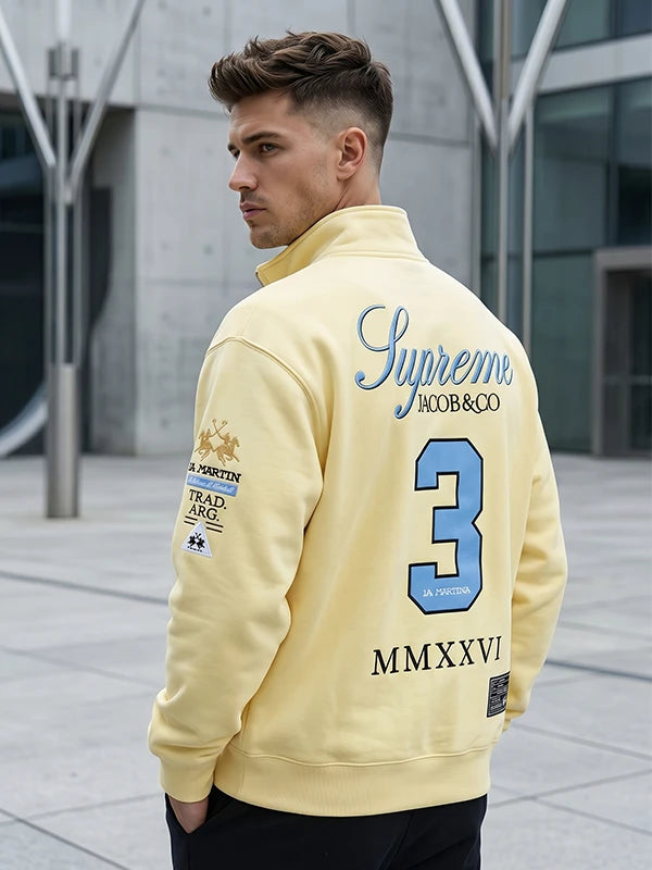 Supreme La Martina Zip Up Sweatshirt yellow