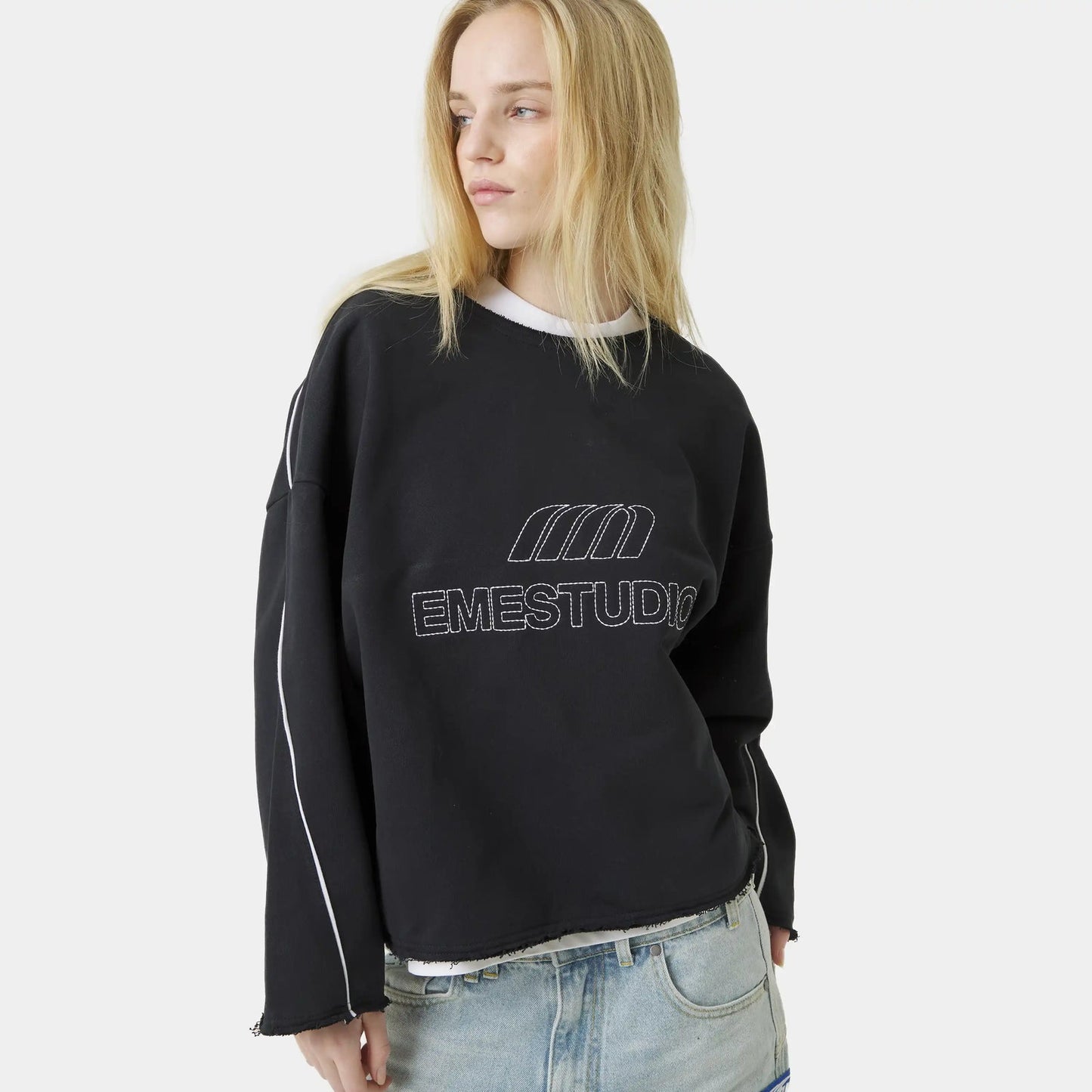 Eme studio AFK Black Crewneck