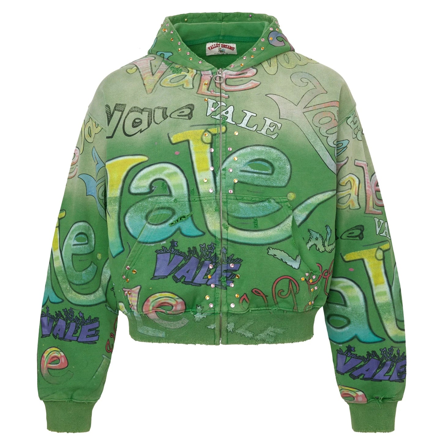 Valley Forever Spearmint Zip-Up Hoodie Green