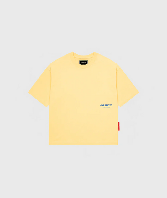 OVERRATED ESSENTIALS TEE AMARILLA